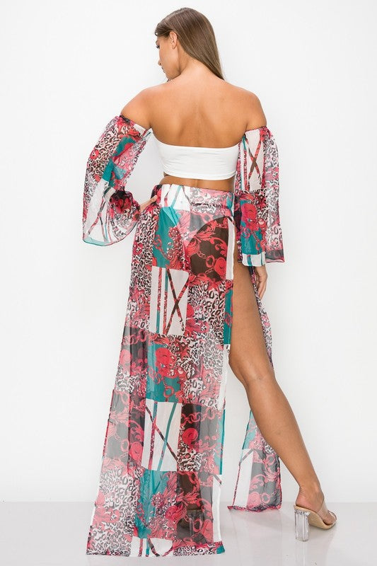 Animal Print 3-Piece Swimwear Set