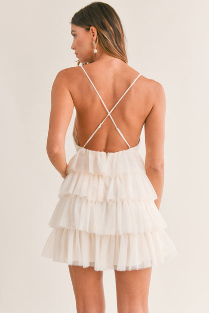 Creamsicle Tulle Tiered Party Dress / blue crystal boutique 