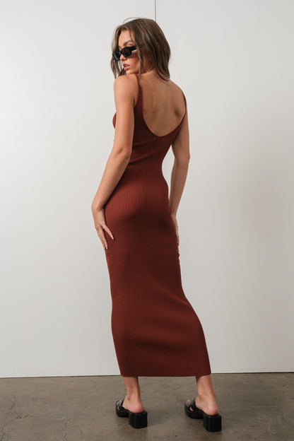 Brick Chic Knit Maxi Dress / blue crystal boutique