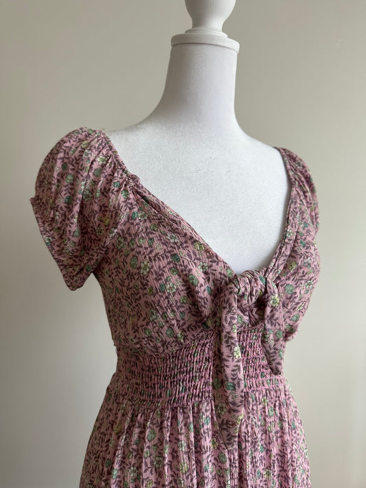Lilac Floral Casual Dress | Romantic Everyday Dress for Women | Larise