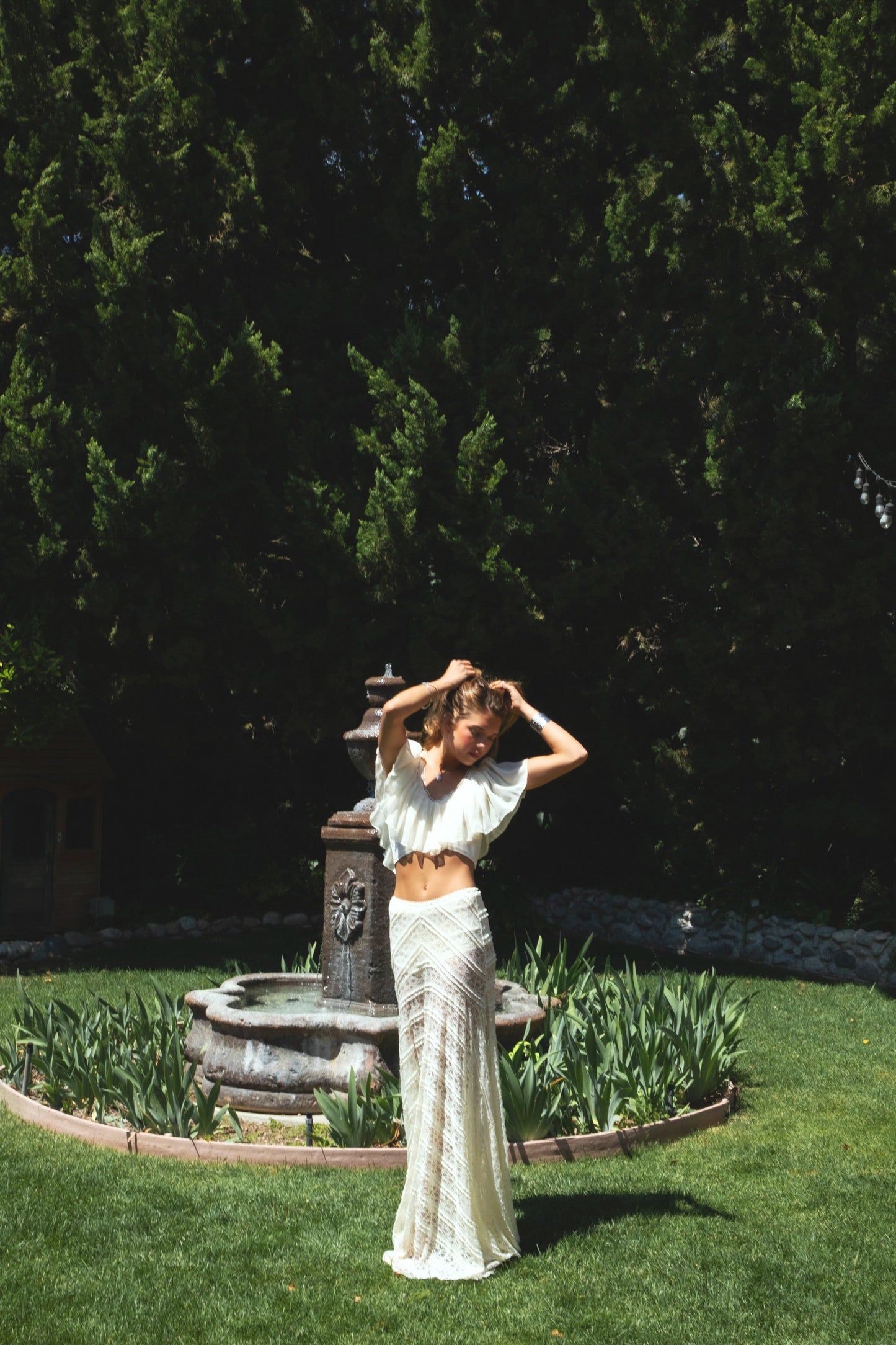 Coastal Grace Lace Maxi Skirt