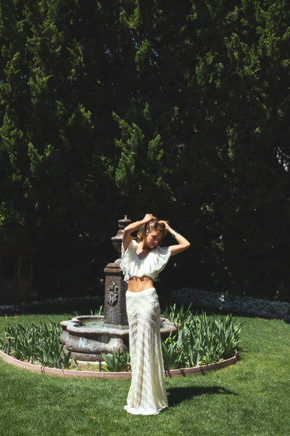 Coastal Grace Lace Maxi Skirt