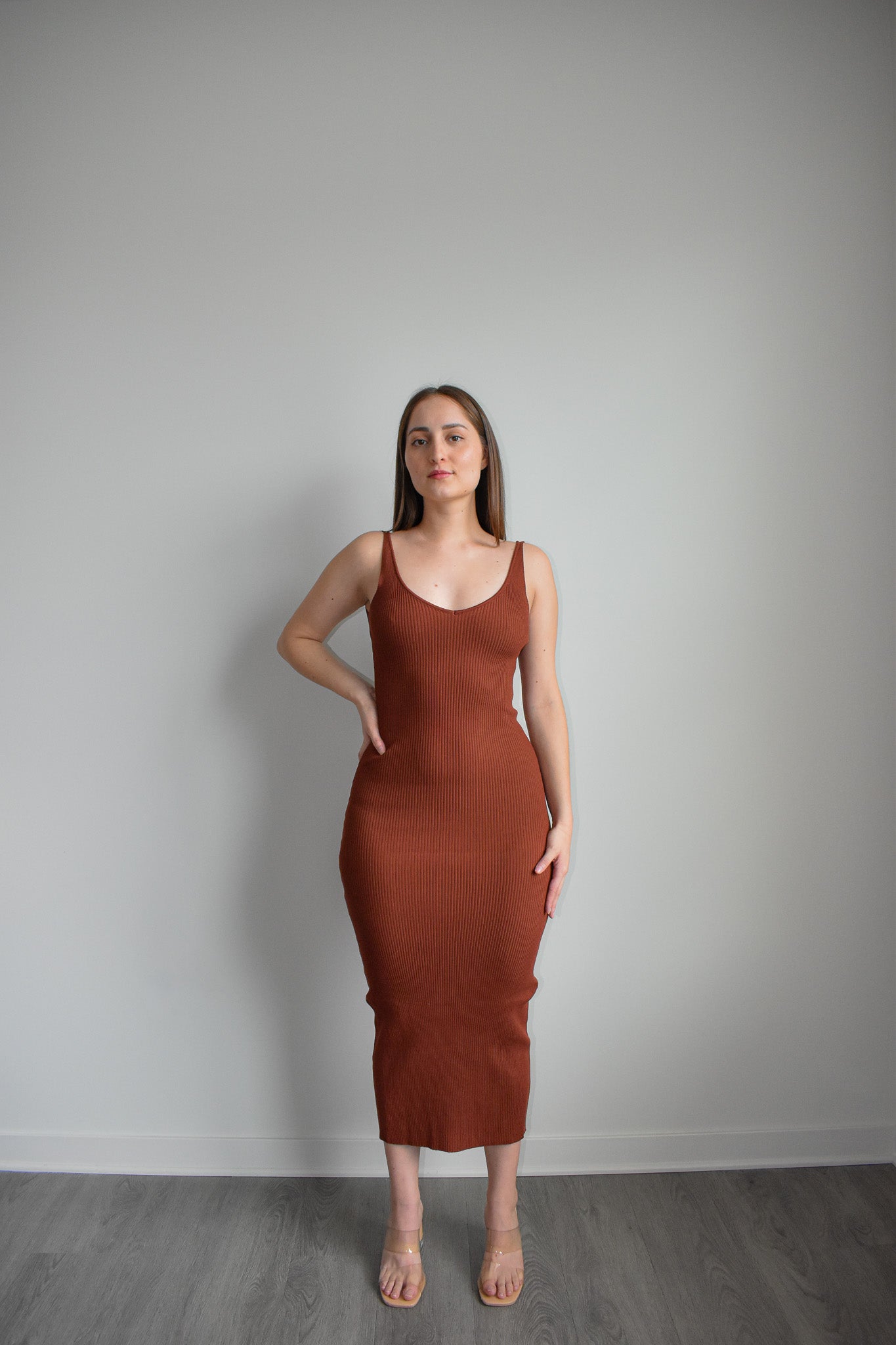 Brick Chic Knit Maxi Dress