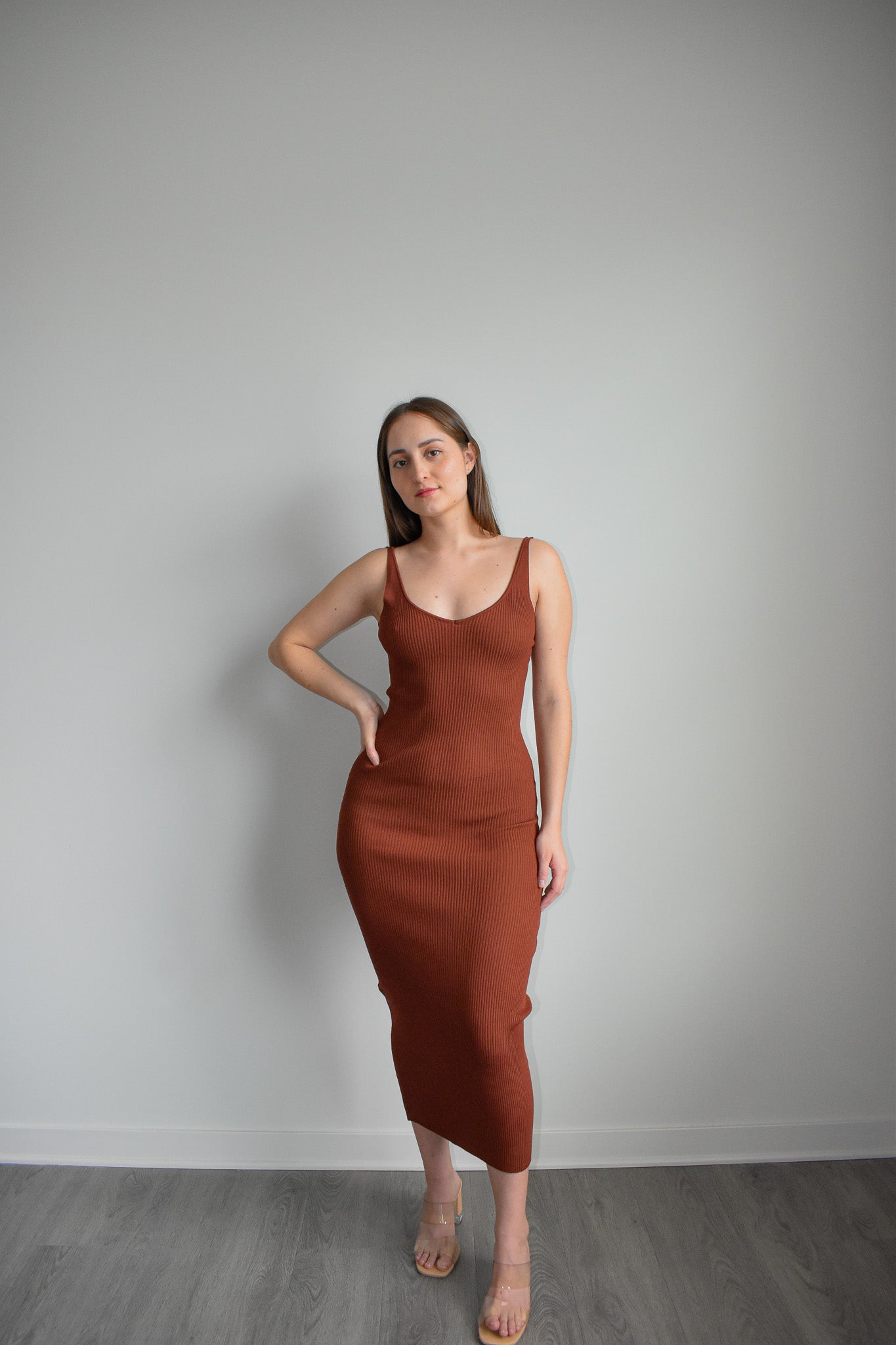 Brick Chic Knit Maxi Dress