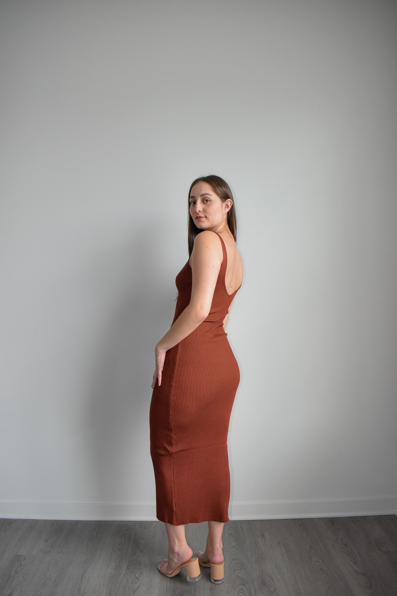 Brick Chic Knit Maxi Dress