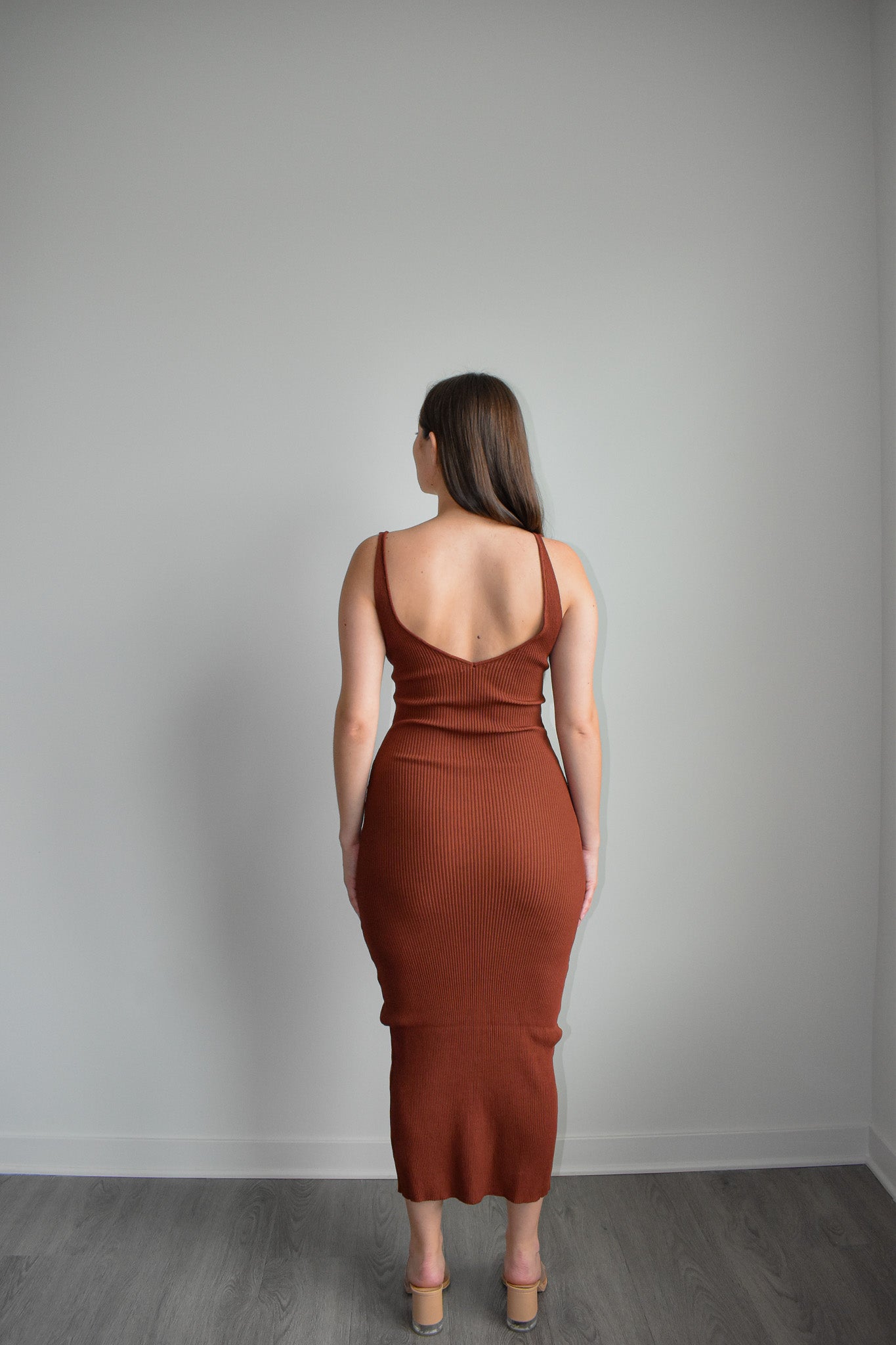 Brick Chic Knit Maxi Dress