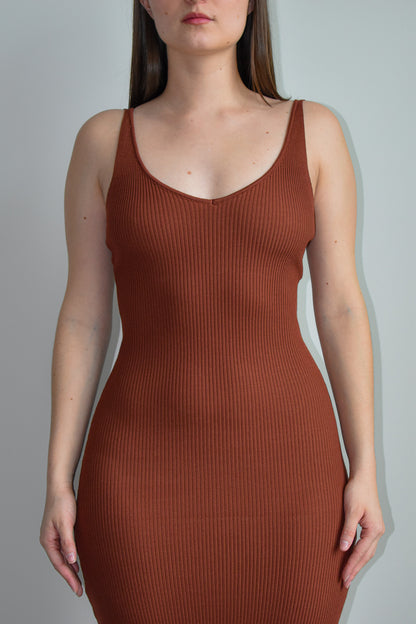 Brick Chic Knit Maxi Dress