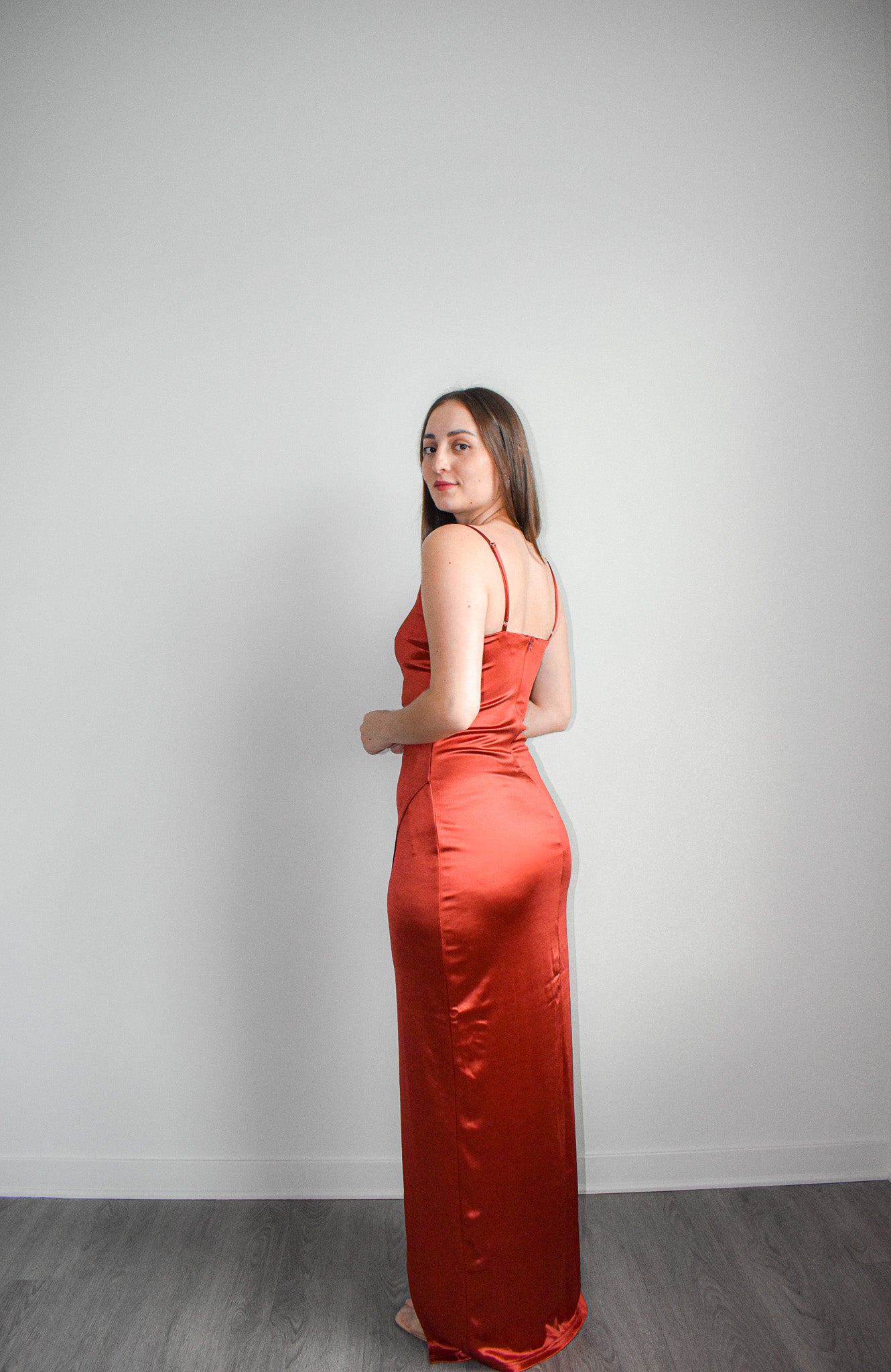 Rust Elegance Maxi Dress