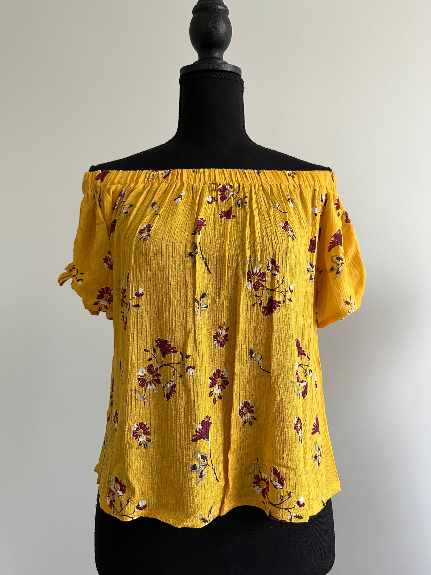 Yellow Hawaii Flower Blouse