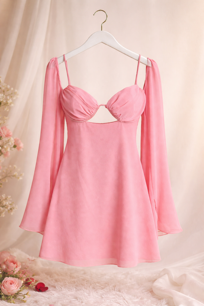Cami Chiffon Longsleeve Mini Dress