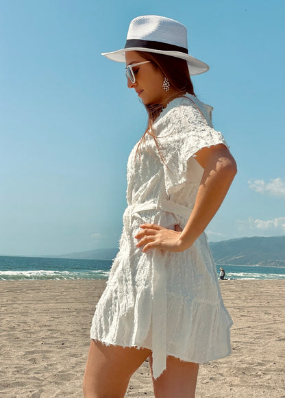 Meerschaum Mini Dress / blue crystal boutique 