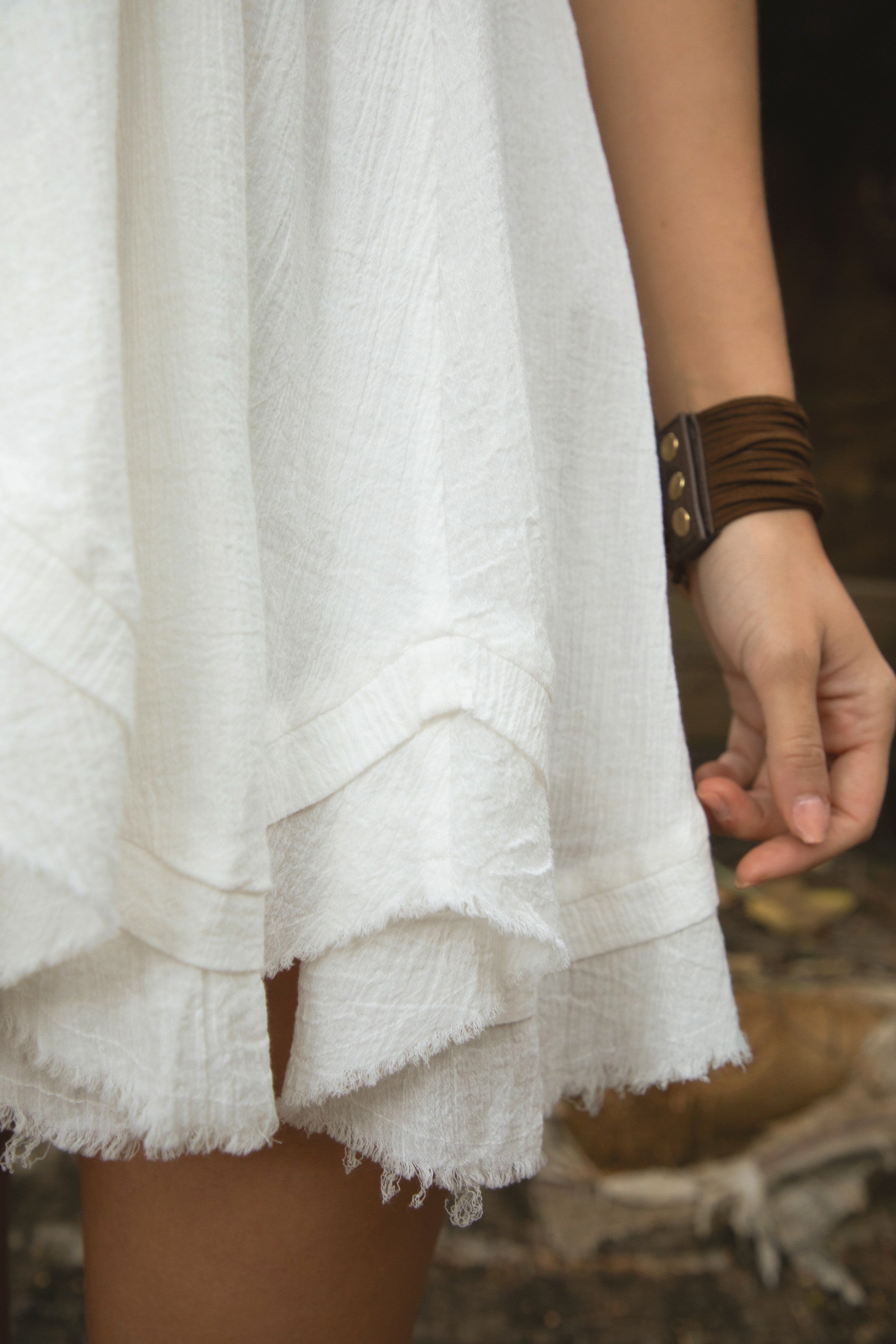 Meadow White Babydoll Dress