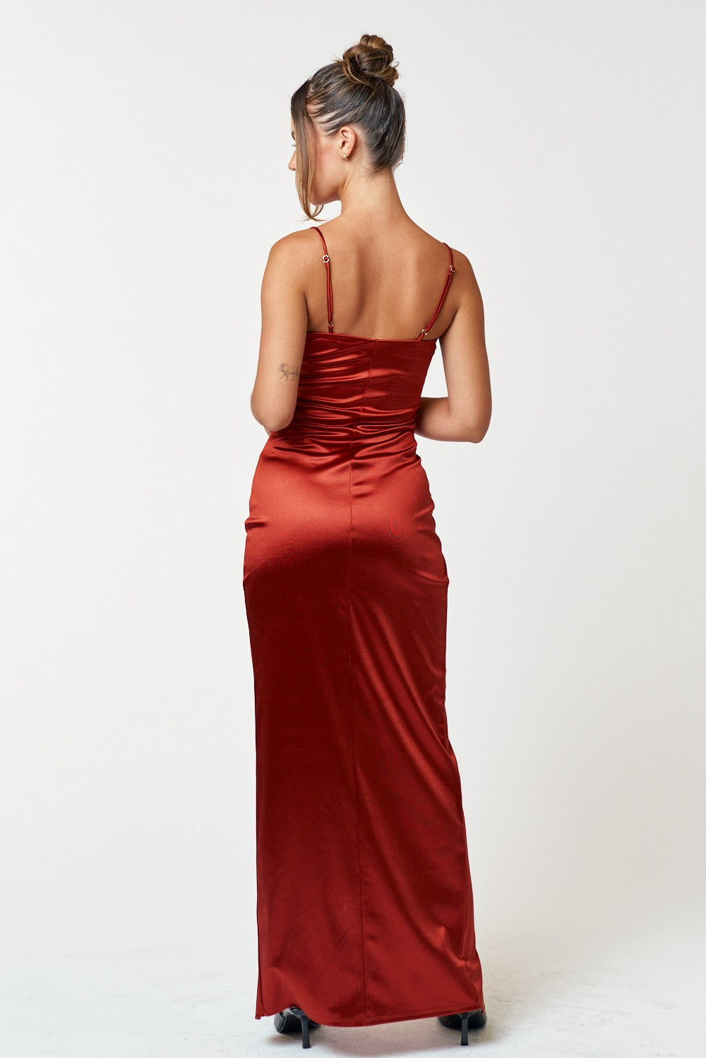 Rust Elegance Maxi Dress