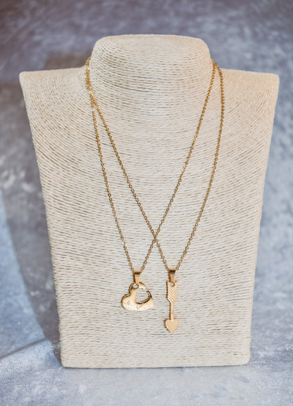 Double cupid Necklace set