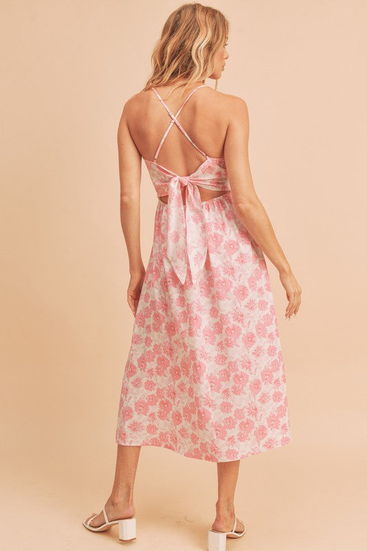 Rose Blossom Midi Dress