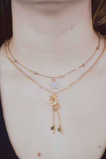 Sky necklace set / blue crystal boutique