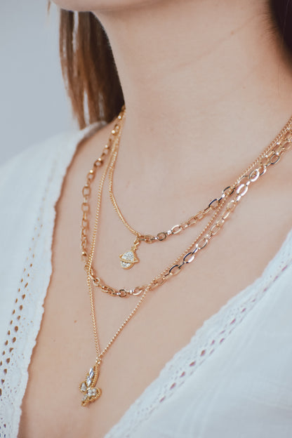 Space butterfly necklace set
