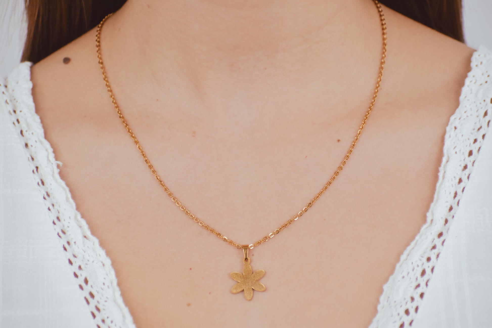 Six Petal Flower Necklace Set