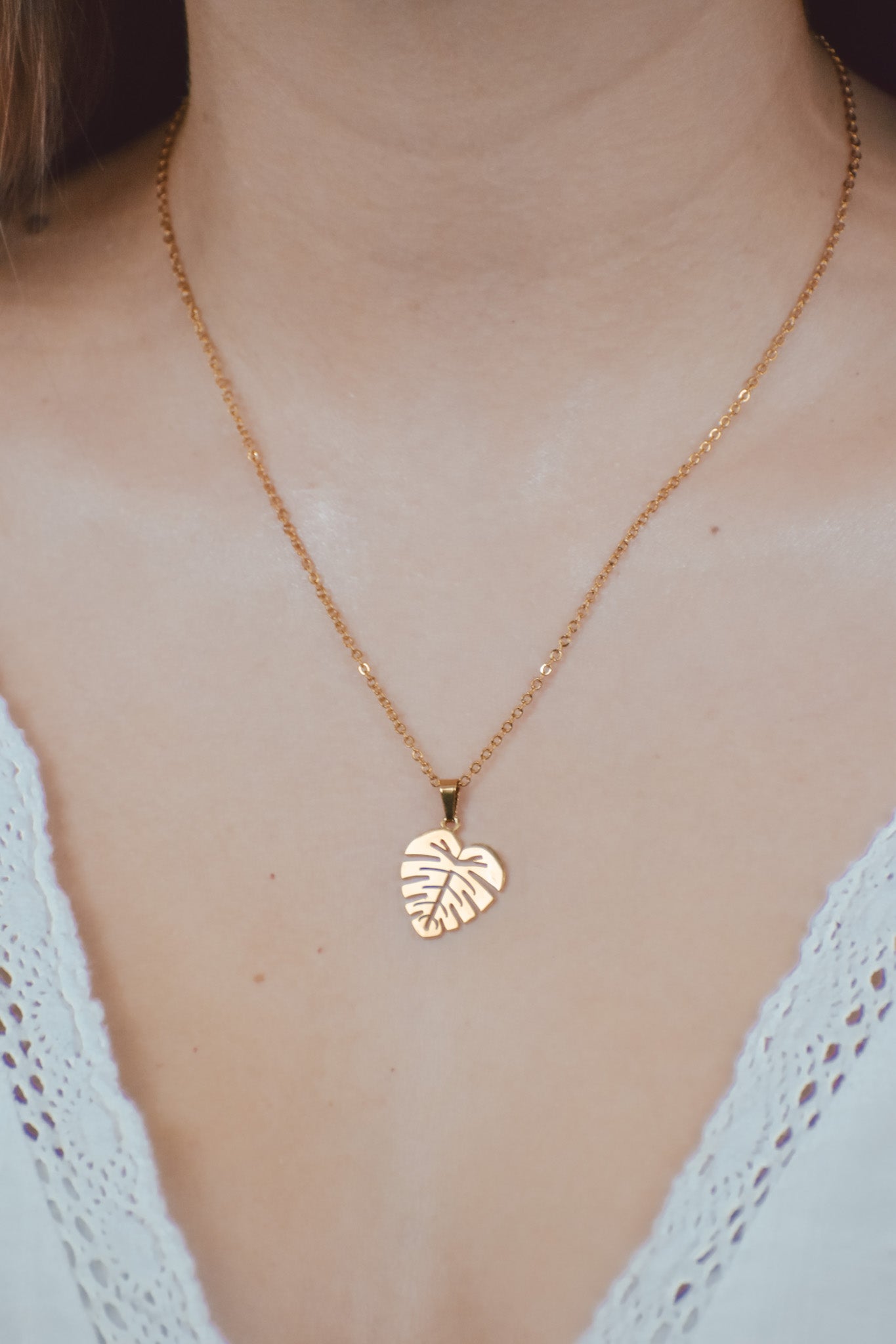 Elephant ear necklace set
