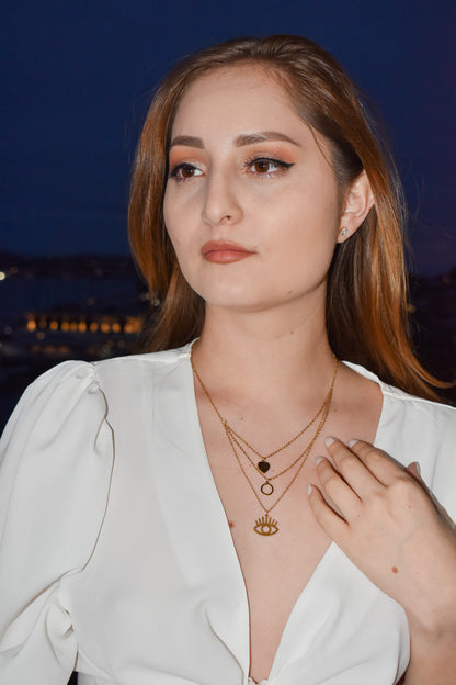 Eye necklace set
