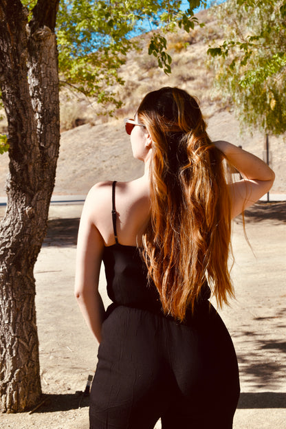 Comfortable elegant dark jumpsuit