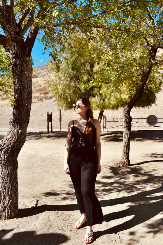 Comfortable elegant dark jumpsuit