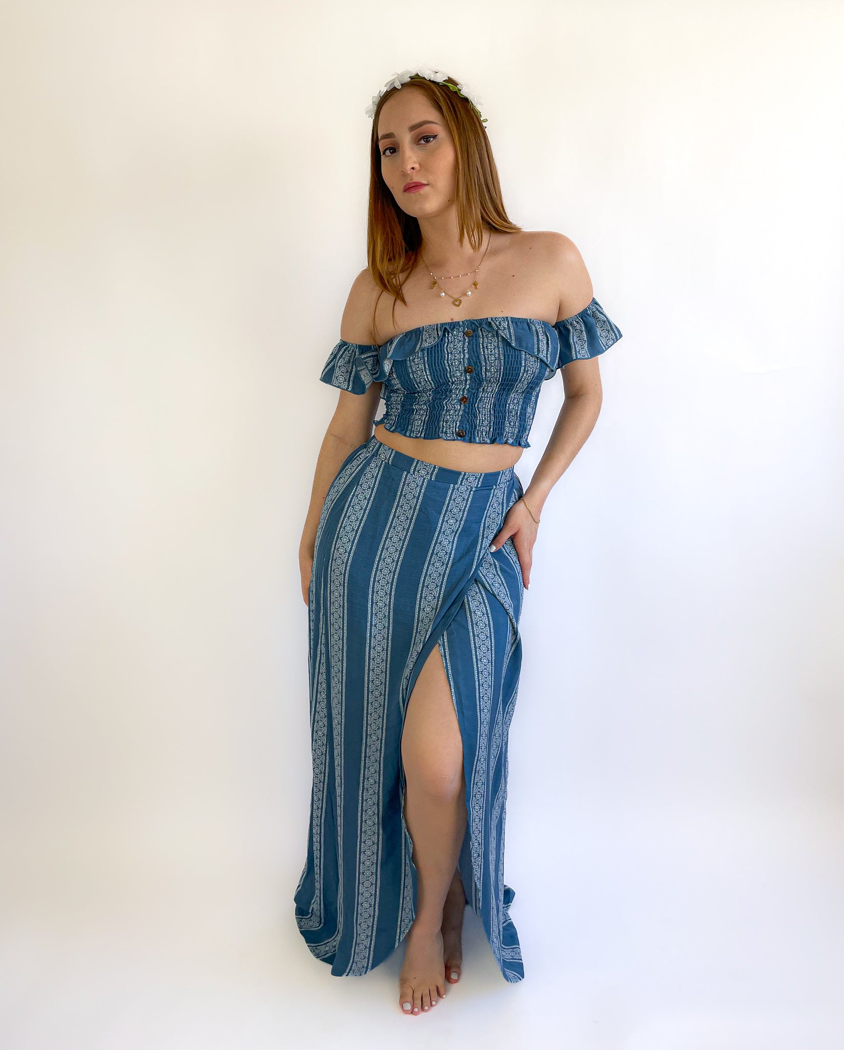 Chambray Ethnic Printed set