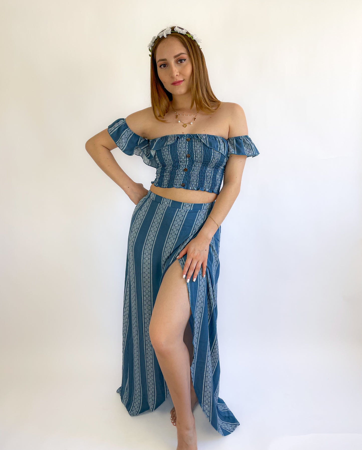Chambray Ethnic Printed set