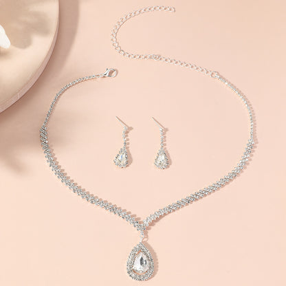 Evening Necklace set / set de collar on aretes / blue crystal boutique 